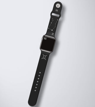 16bands midnight dark gray and silver gemini zodiac strap for Apple watch